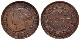 Canada. Victoria Queen. 1 cent. 1888. (Km-7). Ae. 5,49 g. Almost XF. Est...25,00. 

Spanish Description: Canadá. Victoria. 1 cent. 1888. (Km-7). Ae....