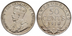 Canada. George V. 50 cents. 1918. Ottawa. Newfoundland. (Km-12). Ag. 11,72 g. XF. Est...100,00. 

Spanish Description: Canadá. George V. 50 cents. 1...