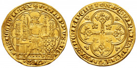 France. Philippe VI of Valois. Ecu d'or à la chaise. (1328-1350). 1st emission. (Duplessy-249). (Fried-270). (Ciani-282). Anv.: + PHILLIPPVS ⁑ DЄI ˣ /...