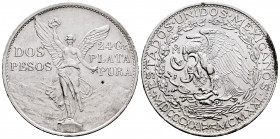 Mexico. 2 pesos. 1921. México. (Km-462). Ag. 26,51 g. Minor nicks on edge. XF. Est...50,00. 

Spanish Description: México. 2 pesos. 1921. México. (K...