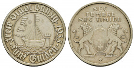 Poland. 5 gulden. 1935. Danzig. (Km-158). Ag. 10,97 g. Choice VF/VF. Est...200,00. 

Spanish Description: Polonia. 5 gulden. 1935. Danzig. (Km-158)....