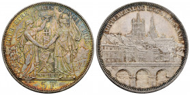 Switzerland. 5 francs. 1876. Lausanne. (Km-S13). Ag. 25,00 g. Minor nick on edge. Toned. XF/AU. Est...120,00. 

Spanish Description: Suiza. 5 francs...