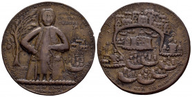 Great Britain. Vernon Admiral. Medal. 1739. Porto Bello, Fort Chagres. Ae. 15,82 g. Rare. Almost VF. Est...200,00. 

Spanish Description: Gran Breta...