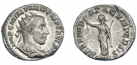 IMPERIO ROMANO. FILIPO I. Antoniniano. Antioquía (244-246). A/ Busto radiado, drapeado y acorazado a der.; IMP C M IVL PHILIPPVS P F AVG P M. R/ Pax a...