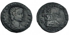 IMPERIO ROMANO. ANIBALIANO. AE-4. Constantinopolis (336-337). R/ Éufrates recostado a izq.; SECVRITAS PVBLICA; marca de ceca CONSS. AE 1,61 g. 15,2 mm...