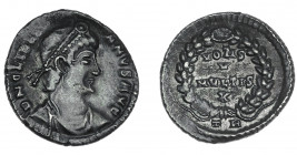 IMPERIO ROMANO. JULIANO II. Silicua. Treveris (360-363). R/ Láurea rodeando la ley. VOTIS/ V/ MVLTIS /X, exergo TR. Ar 2,37 g. 18,9 mm. RIC-364. Leve ...