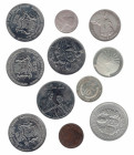 MONEDAS EXTRANJERAS. Lote de 11 monedas: Somalia (5 piezas de 10 shillings de 1979), Rhodesia del Sur (3: corona 1953, 1/2 corona 1932, 1 shilling de ...