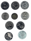 MONEDAS EXTRANJERAS. Lote de 10 monedas: Santa Helena -25 peniques: 1973 (2) y 1977-, corona de 1978 de Tristan da Cunha, 1 corona de 1978 de la Isla ...