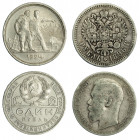 MONEDAS EXTRANJERAS. RUSIA. Lote de 2 monedas de 1 rublo, de 1896 y 1924. MBC- y EBC.