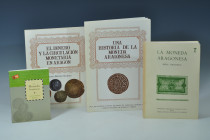 LIBROS. Lote de 4 libros: A. Beltrán Martínez. La Moneda Aragonesa. 1999. Caja de Ahorros de la Inmaculada de Aragón; A. Beltrán Martínez (dir.). La m...
