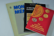 LIBROS. Lote de 4 libros: K. B. Romdhane. 25 Siècles de Monnaies Tunisiennes. 1996. Agence Nationale du Patrimoine; G. Depeyrot. Le bas Empire Romain....