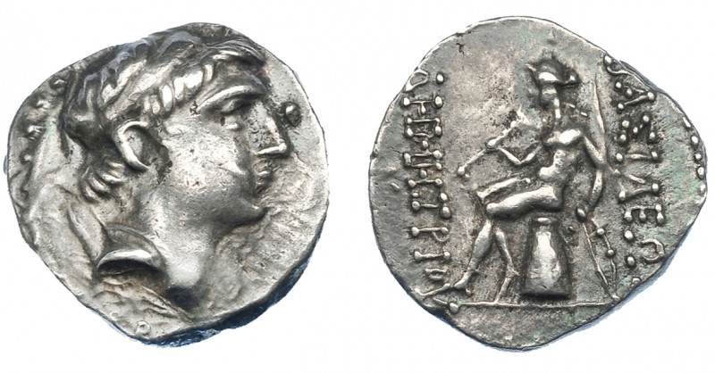 GRECIA ANTIGUA. REINO SELÉUCIDA. Demetrio I. Siria. Dracma (162-150 a.C.). A/ Ca...