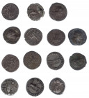 IMPERIO ROMANO. Lote de 14 denarios: Domiciano (3), Trajano (7), Adriano (4). MBC-/MBC.