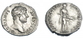 IMPERIO ROMANO. ADRIANO. Denario. Roma (129-130). A/ Cabeza a der.; HADRIANVS AVGVSTVS. R/ Liberalitas a der. vaciando cornucopia; LIBERALITAS AVG COS...