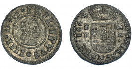 FELIPE IV. 16 maravedís. 1663. Sevilla. R. AC-497. EBC. R.B.O.