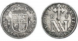 CARLOS II. 4 reales. 1687. Segovia. BR. AC-567. MBC-/MBC. Escasa.