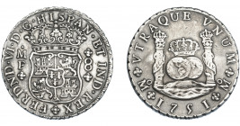 FERNANDO VI. 8 reales. 1751. México. MF. VI-359. MBC+/MBC.