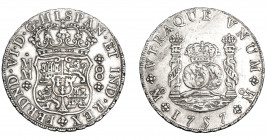 FERNANDO VI. 8 reales. 1757. México. MM. VI-368. Pequeñas marcas. R.B.O. EBC-.