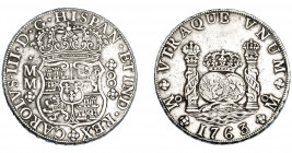 CARLOS III. 8 reales. 1763/2. México. MM. VI-920. MBC. Rara.