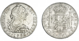 CARLOS III. 8 reales. 1776. México FM. VI-937. Grafito X en anv. R.B.O. MBC.
