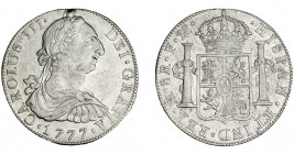 CARLOS III. 8 reales. 1777. México. FM. VI-938. Punto de óxido en anv. R.B.O. MBC+.