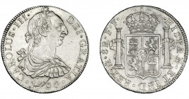 CARLOS III. 8 reales. 1780. México. FF. VI-943. Golpecito en canto y raya en anv. EBC-.