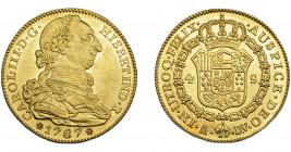 CARLOS III. 4 escudos. 1787. Madrid. DV. VI-1471. B.O. EBC+/SC.