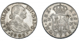 CARLOS IV. 4 reales. 1803. Sevilla. CN. MBC+. VI-727. Ex Vico, 127, lote 810.