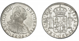 CARLOS IV. 8 reales. 1805. México. TH. VI-803. R.B.O. MBC+/EBC-.