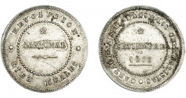 REVOLUCIÓN CANTONAL. 10 reales. 1873. Cartagena. AC-4. Pátina irregular. EBC-. Rara.
