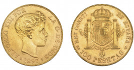 FRANCISCO FRANCO. 100 pesetas. 1897*19-62. Madrid. SGV. Reacuñación oficial. VII-420. SC.
