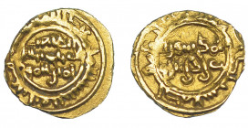 MONEDAS EXTRANJERAS. MUNDO ISLÁMICO. Califato fatimí. Al-Zahir (1021-1036). S.C./S.F. 1/4 de dinar. AU 0'94 g. Nicol-1611. MBC.