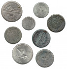 MONEDAS EXTRANJERAS. EGIPTO. Lote de 8 monedas: 25 piastras de 1964, 1970, 1956, 1957 y 1960; y 50 piastras de 1956, 1964 y 1970. MBC/SC.