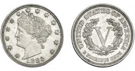 MONEDAS EXTRANJERAS. ESTADOS UNIDOS DE AMÉRICA. 5 centavos. 1883. KM-111. EBC.
