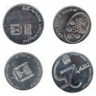 MONEDAS EXTRANJERAS. ISRAEL. Lote de 4 monedas de 25 lirot de 1974, 1975 (2) y 1976. SC.