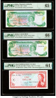 Belize, East Caribbean States & Fiji Group Lot of 6 Examples PMG Gem Uncirculated 66 EPQ (3); choice Uncirculated 64 EPQ; Choice Uncirculated 63; Gem ...