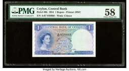 Ceylon Central Bank of Ceylon 1 Rupee 16.10.1954 Pick 49b PMG Choice About Unc 58. 

HID09801242017

© 2020 Heritage Auctions | All Rights Reserved