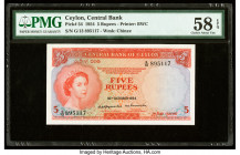 Ceylon Central Bank of Ceylon 5 Rupees 16.10.1954 Pick 54 PMG Choice About Unc 58 EPQ. 

HID09801242017

© 2020 Heritage Auctions | All Rights Reserve...