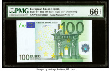 European Union Central Bank, Spain 100 Euro 2002 Pick 5v PMG Gem Uncirculated 66 EPQ. 

HID09801242017

© 2020 Heritage Auctions | All Rights Reserved...