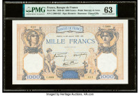 France Banque de France 1000 Francs 26.1.1939 Pick 90c PMG Choice Uncirculated 63. Pinholes are noted on this example.

HID09801242017

© 2020 Heritag...