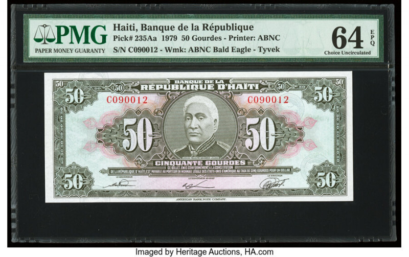 Haiti Banque de la Republique d'Haiti 50 Gourdes 1979 Pick 235Aa PMG Choice Unci...