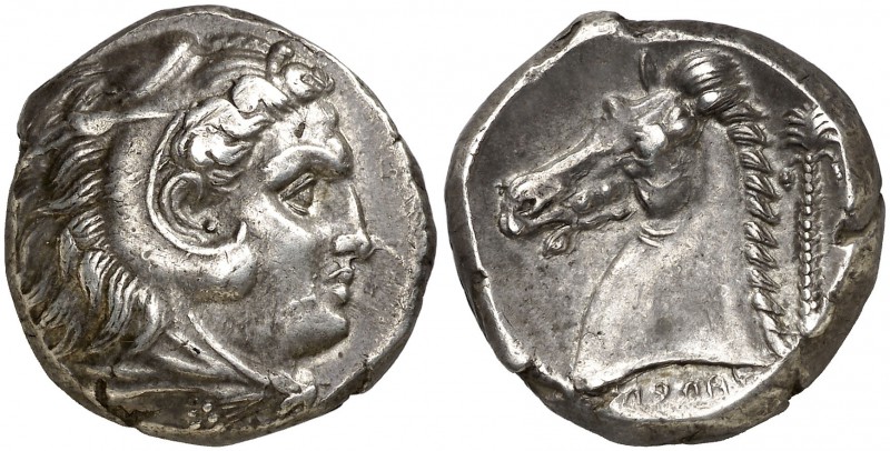 (300-289 a.C.). Sicilia. Entella. Tetradracma. (S. 6438, de Cartago) (CNG. II, 2...
