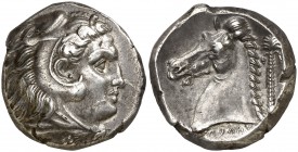 (300-289 a.C.). Sicilia. Entella. Tetradracma. (S. 6438, de Cartago) (CNG. II, 295). 17,03 g. Bella. Escasa. EBC-.