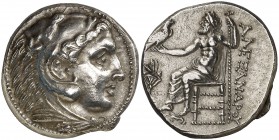 Imperio Macedonio. Alejandro III, Magno (336-323 a.C.). Pella. Tetradracma. (S. 6719 var) (MJP. 206). 17,17 g. Bella. Escasa así. EBC.