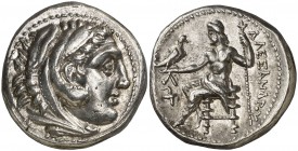 Imperio Macedonio. Alejandro III, Magno (336-323 a.C.). Amfípolis. Tetradracma. (S. 6721 var) (MJP. 443). 16,87 g. Bella. EBC+.