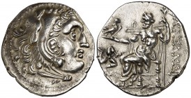 Imperio Macedonio. Alejandro III, Magno (336-323 a.C.). Dracma. (S. 6730 var) (MJP. falta). 4,03 g. Bella. EBC+.