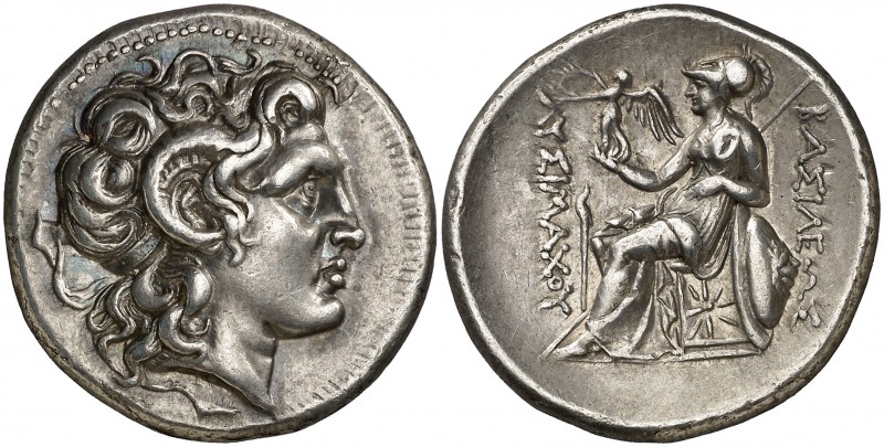 Reino de Tracia. Lisímaco (323-281 a.C.). Tetradracma. (S. 6815 var). 16,71 g. B...