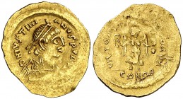 Justiniano I (527-565). Constantinopla. Tremissis. (Ratto 467) (S. 145). 1,49 g. MBC-.