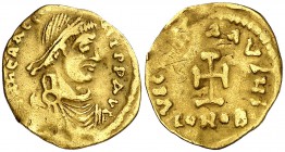 Heraclio (610-641). Constantinopla. Tremissis. (Ratto 1289) (S. 787). 1,35 g. MBC-.