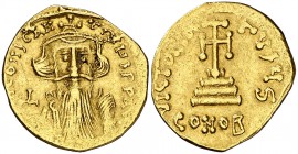 Constante II (641-668). Constantinopla. Sólido. (Ratto falta) (S. 956). 3,95 g. MBC.